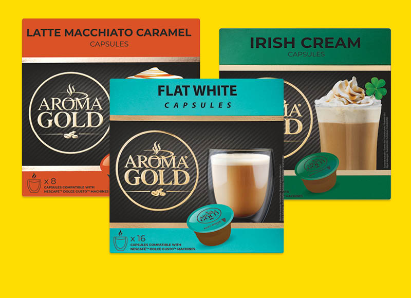 Kavos kapsulės su pienu AROMA GOLD (DOLCE GUSTO)