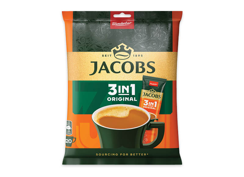 Tirpusis balintos kavos gėrimas JACOBS 3 IN 1