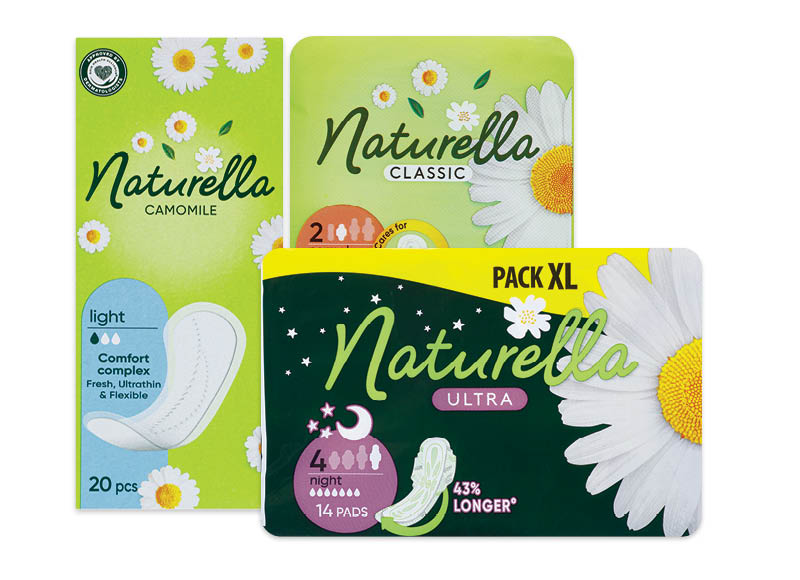 Moterų higienos priemonėms NATURELLA