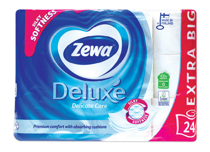 Tualetinis popierius ZEWA DELUXE PURE WHITE