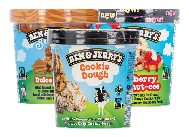 Ledai BEN & JERRY’S dėžutėse
