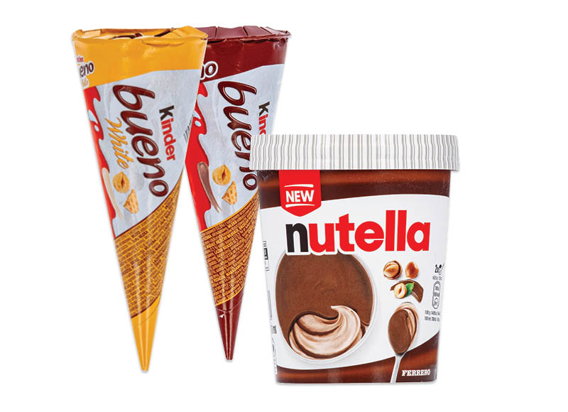 Ledams NUTELLA ir KINDER BUENO