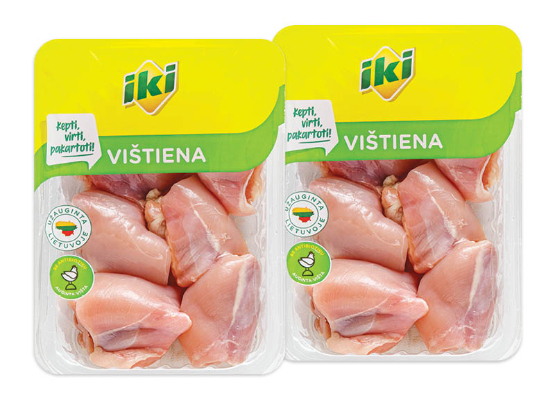 IKI šviežia viščiukų broilerių šlaunelių mėsa