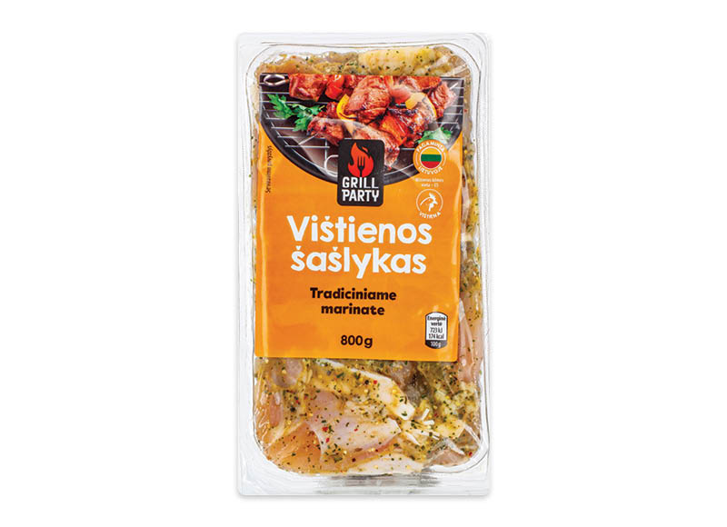 GRILL PARTY marinuotas vištienos šašlykas tradiciniame marinate