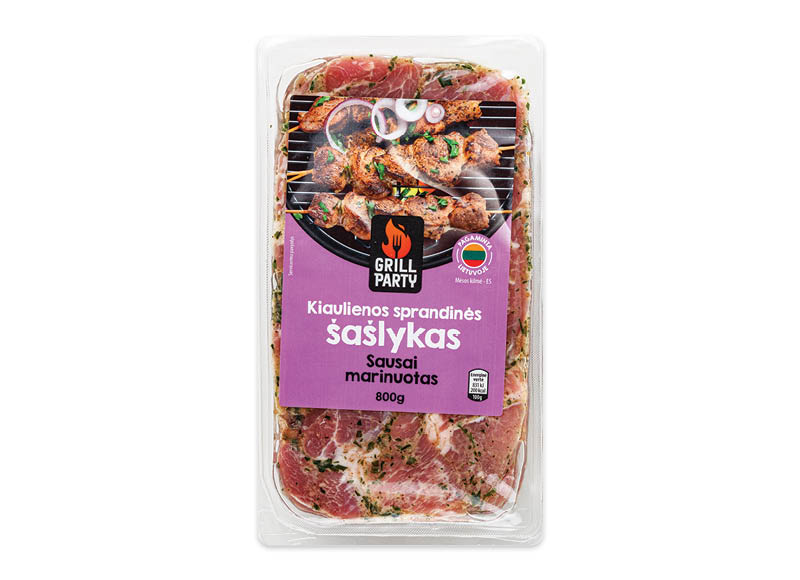 GRILL PARTY sausai marinuotas sprandinės šašlykas