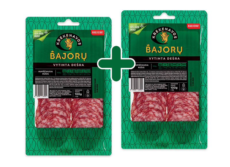 Vytinta BAJORŲ dešra griežinėliais