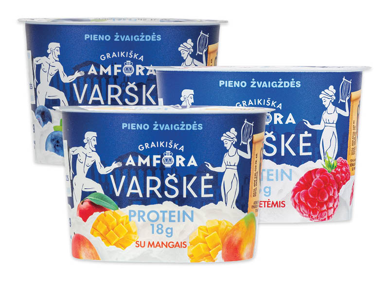 Varškės desertas GRAIKIŠKA AMFORA PROTEIN