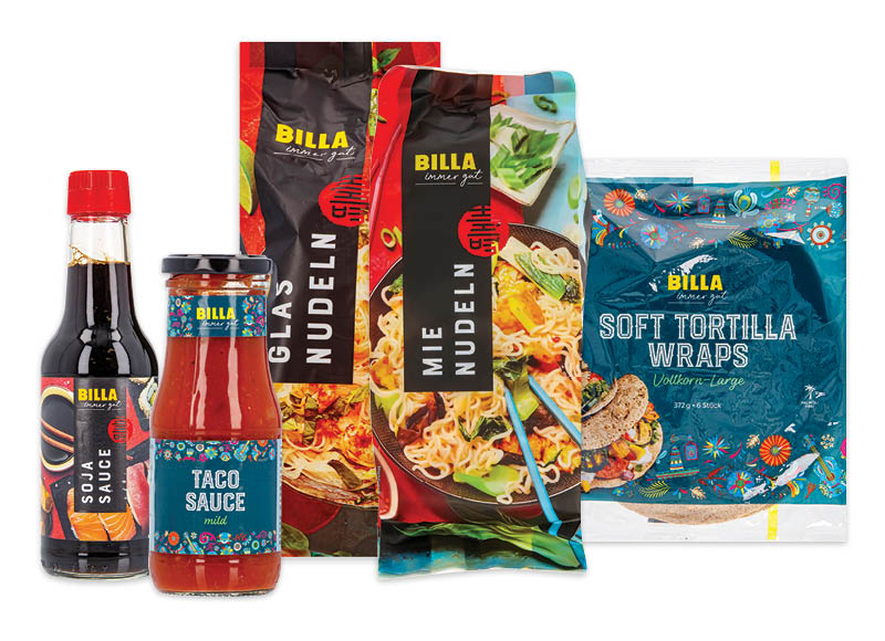 BILLA PASAULIO VIRTUVĖS produktams IMMER GUT