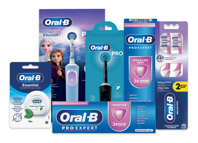 Burnos priežiūros priemonėms ORAL-B