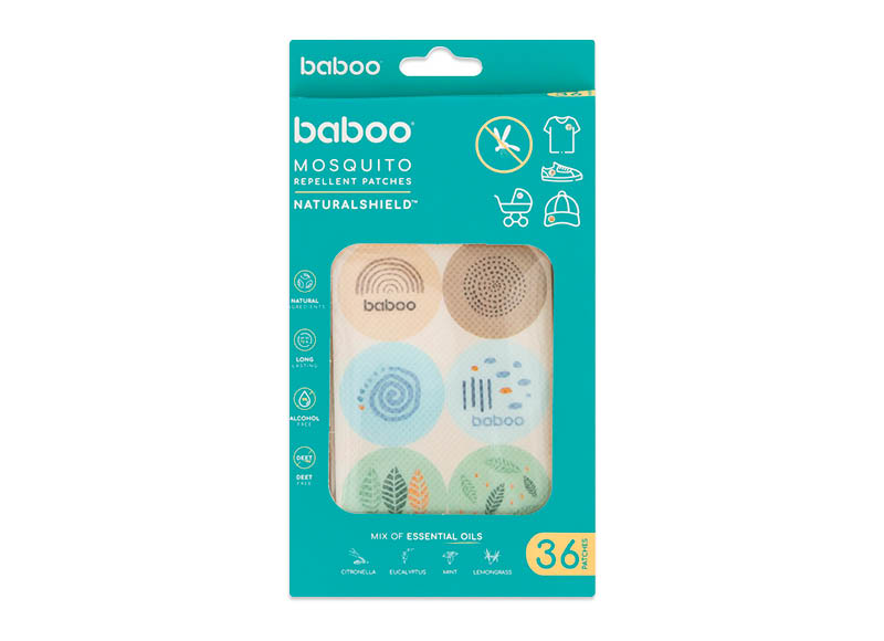 Lipdukai nuo uodų BABOO NATURALSHIELD