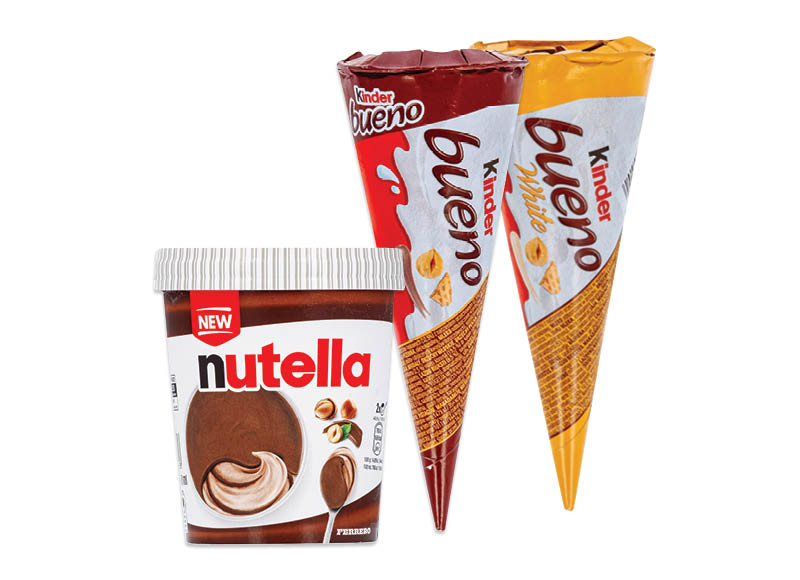 Ledams NUTELLA ir KINDER BUENO