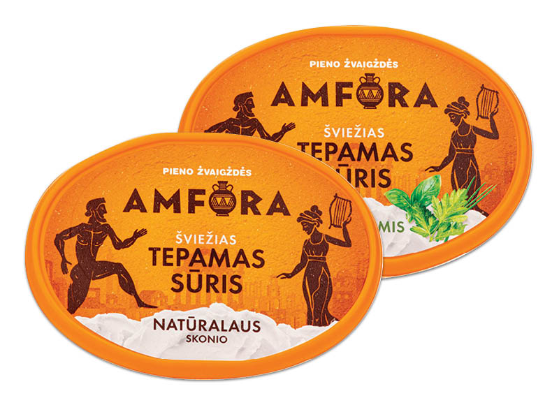 Šviežias tepamasis sūris AMFORA