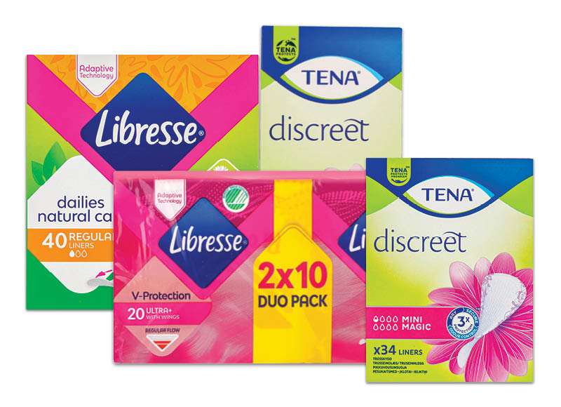 Moterų higienos priemonėms LIBRESSE, TENA