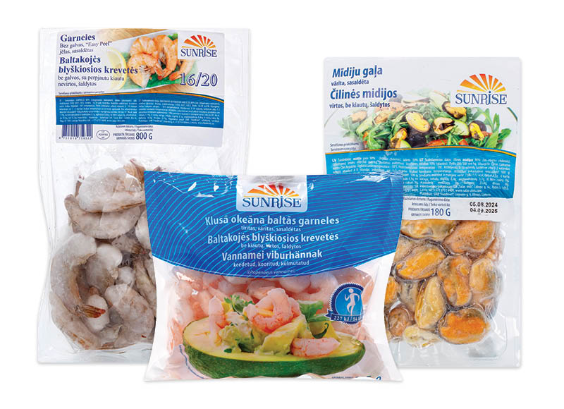 Šaldytai žuvų produkcijai ir jūrų gėrybėms SUNRISE