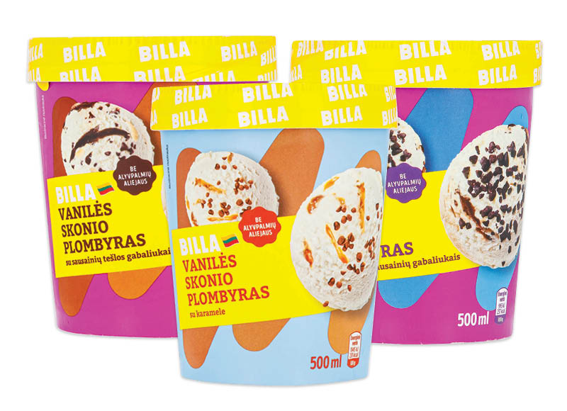 BILLA ledams dėžutėse