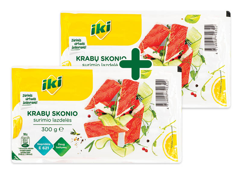 IKI krabų skonio lazdelės iš surimio