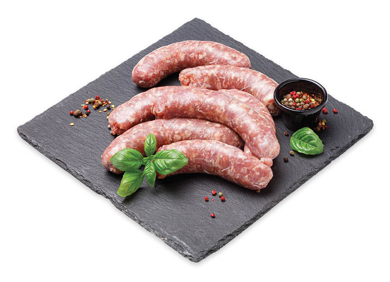 Šviežios klasikinės itališko stiliaus kiaulienos dešrelės