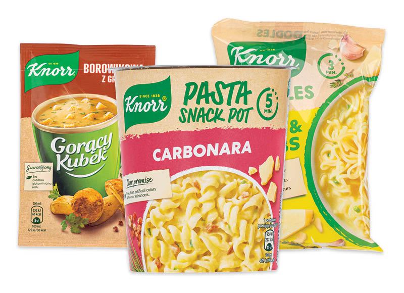 Užpilamosioms sriuboms, makaronams KNORR