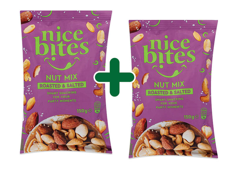 NICE BITES skrudintų ir sūdytų riešutų mišinys