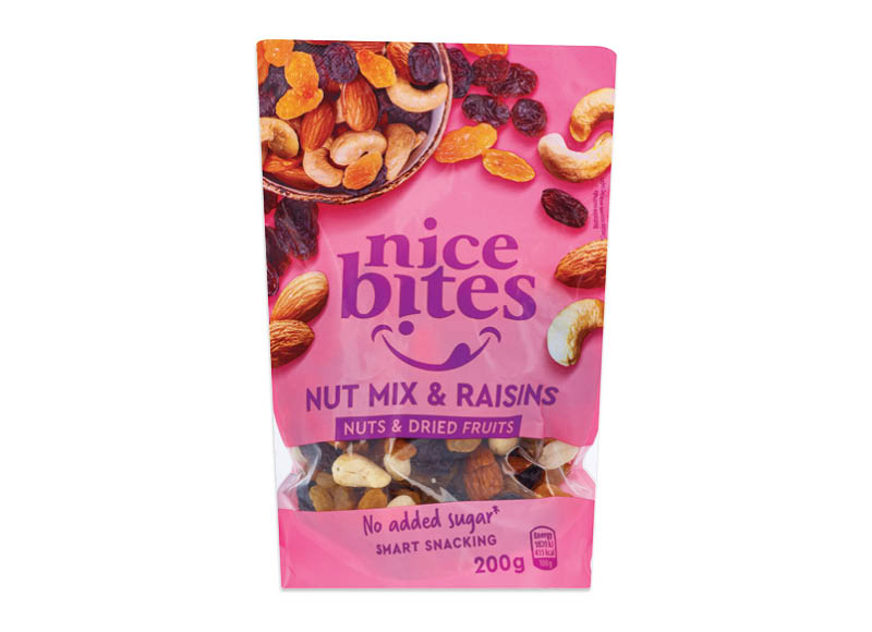 NICE BITES riešutų ir razinų mišinys