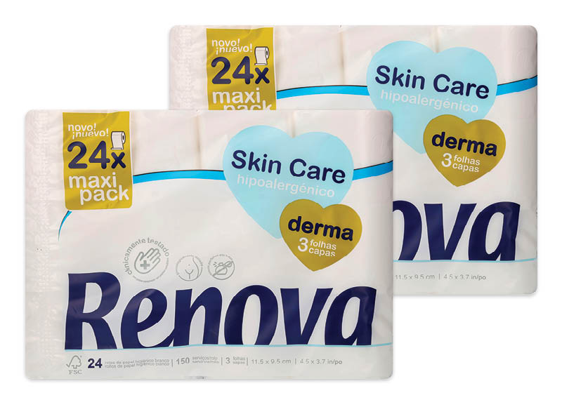 Tualetinis popierius RENOVA SKIN CARE DERMA