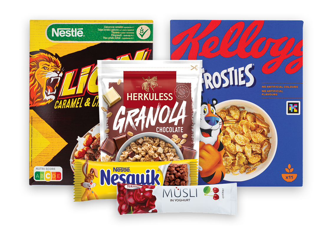 Sausiems pusryčiams, granolai ir javainių batonėliams -30%