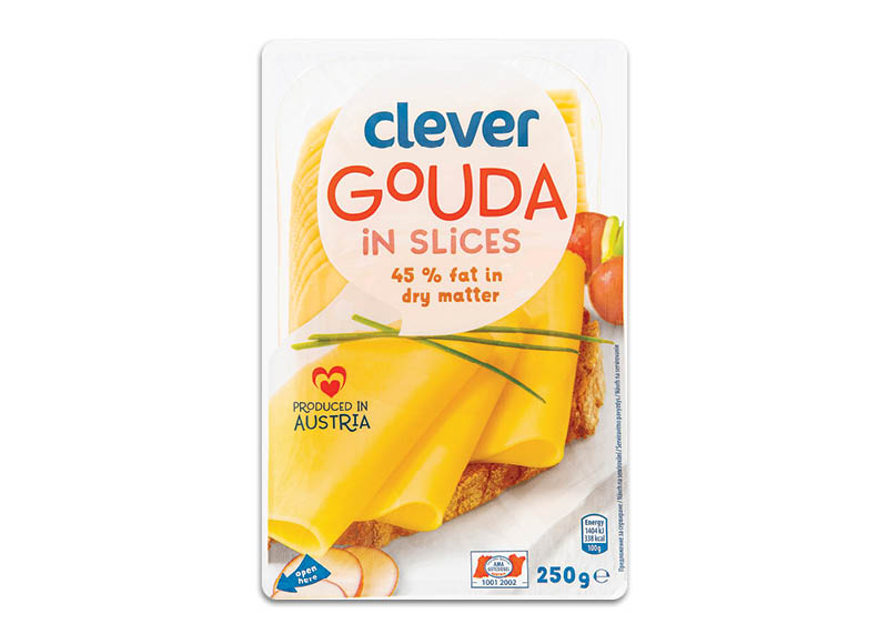 CLEVER sūris GOUDA riekelėmis