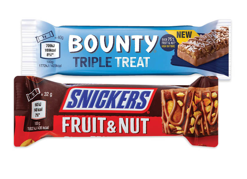 Javainių batonėlis SNICKERS ar BOUNTY