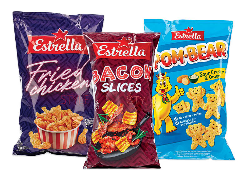 ESTRELLA užkandžiams SHAPES, POM BEAR