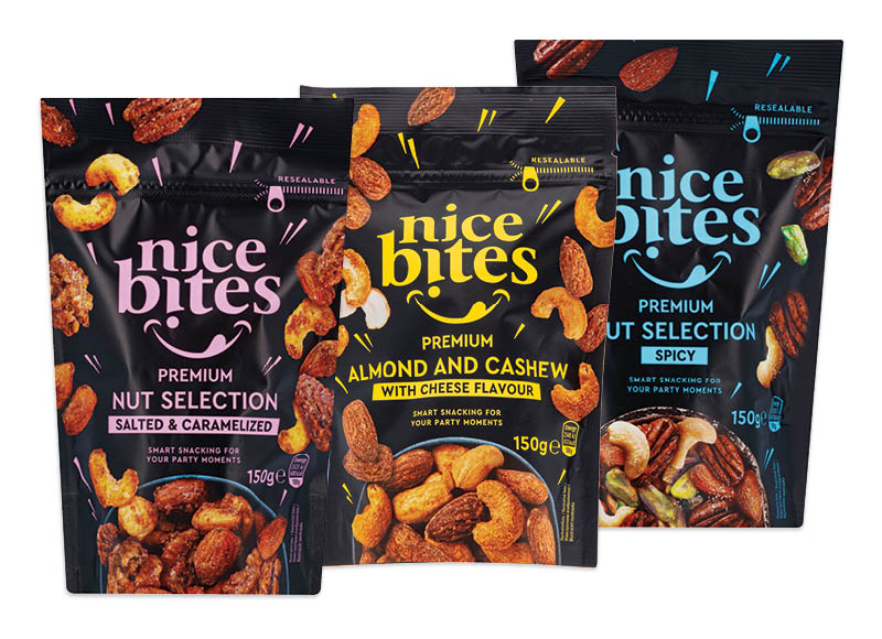 NICE BITES PREMIUM riešutų mišiniams