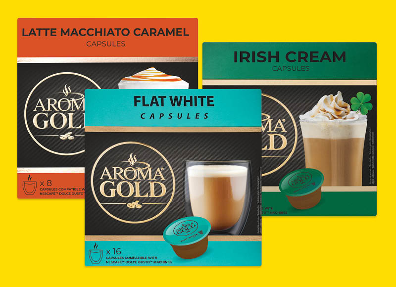 Kavos kapsulės su pienu AROMA GOLD (DOLCE GUSTO)
