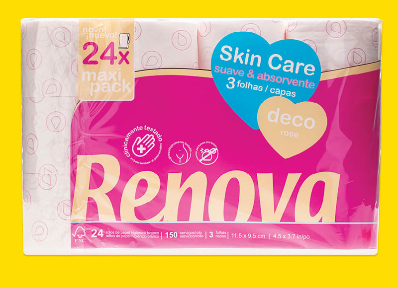 Tualetinis popierius RENOVA SKIN CARE DECO