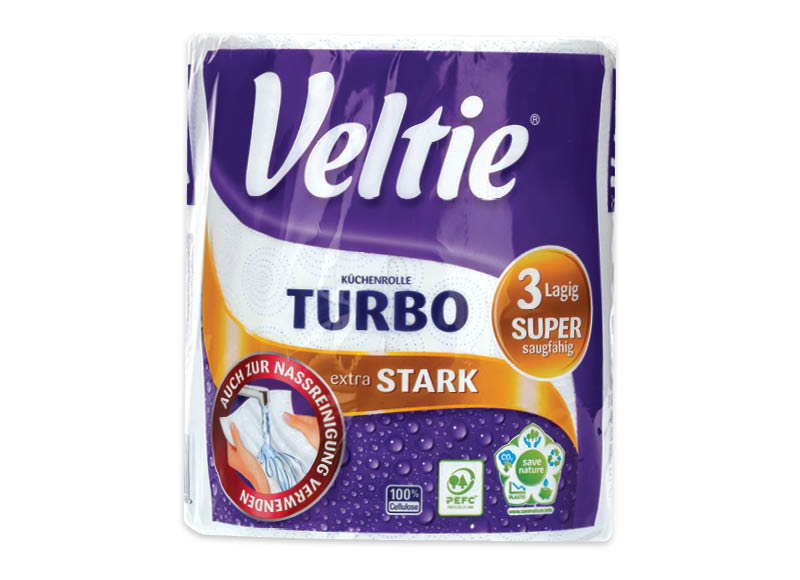 Popieriniai rankšluosčiai VELTIE TURBO