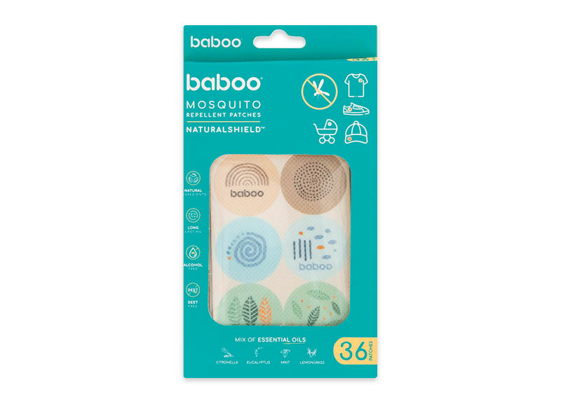 Lipdukai nuo uodų BABOO NATURALSHIELD
