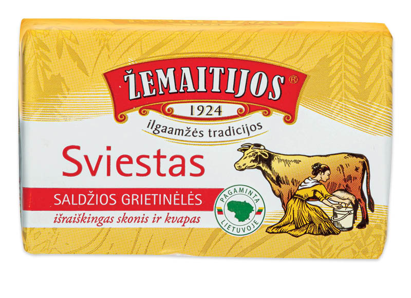 Saldžios grietinėlės sviestas ŽEMAITIJOS