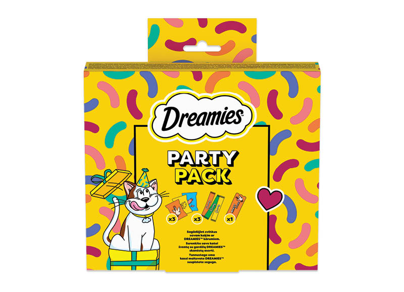 Kačių skanėstų rinkinys DREAMIES PARTY PACK