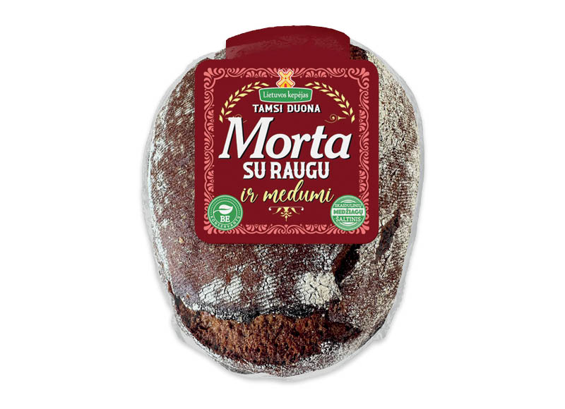 Tamsi duona MORTA su raugu ir medumi