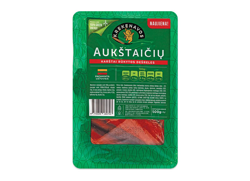 Karštai rūkytos AUKŠTAIČIŲ dešrelės