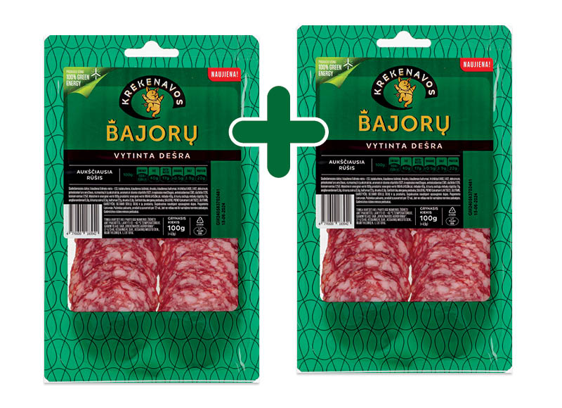 Vytinta BAJORŲ dešra griežinėliais