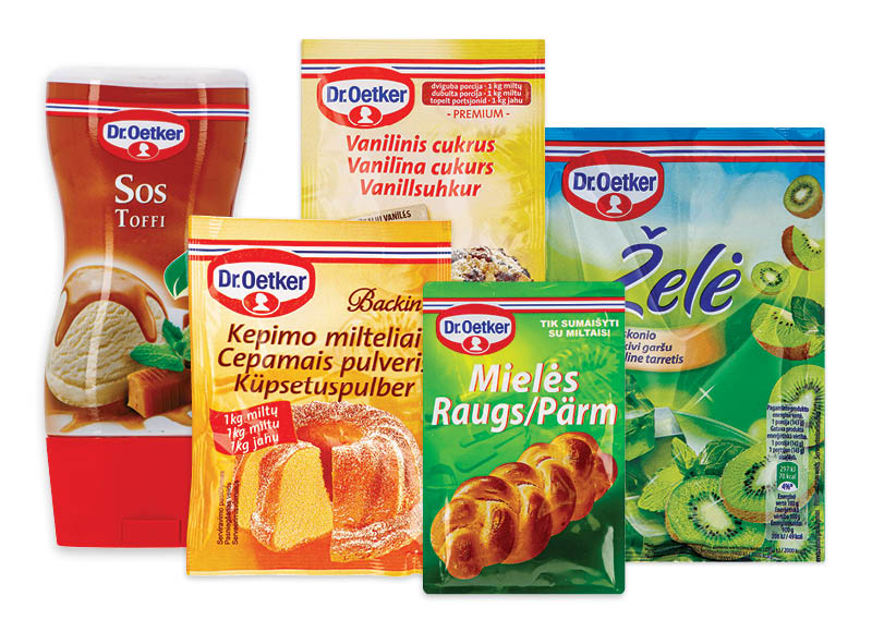 Konditeriniams kepimo priedams ir želė DR. OETKER
