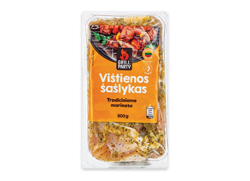 GRILL PARTY vištienos šašlykas tradiciniame marinate
