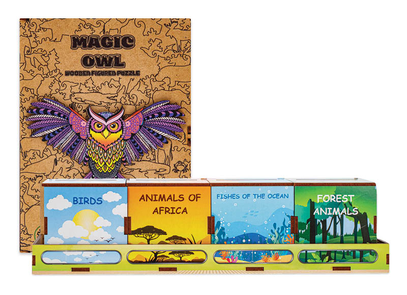 Mediniams paveikslėlių rūšiavimo žaislams ir dėlionėms PUZZLEOK