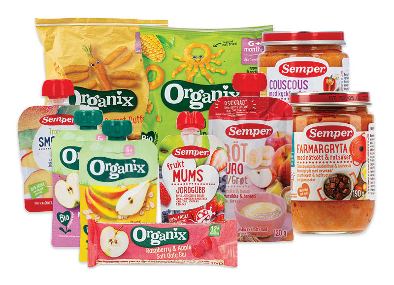 Tyrelėms, užkandžiams, košėms SEMPER, ORGANIX