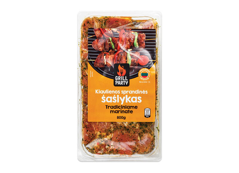 GRILL PARTY kiaulienos spandinės šašlykas tradiciniam marinate