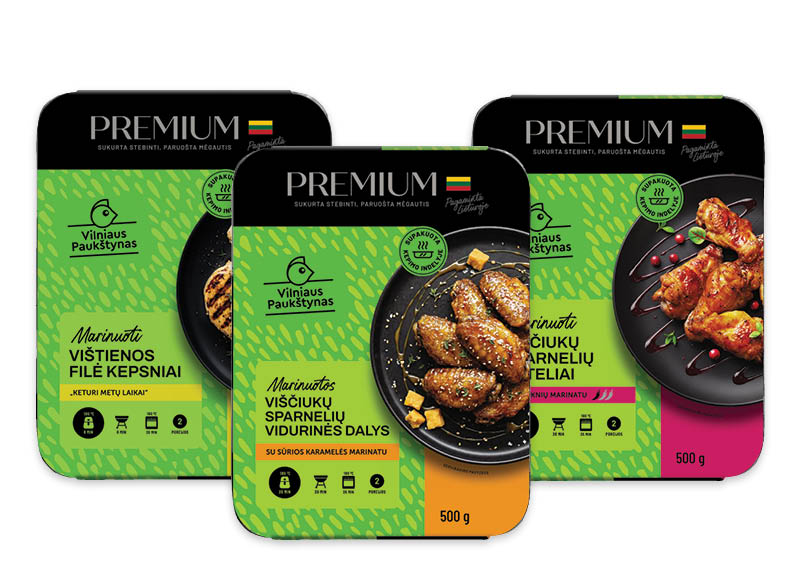 Marinuotai VILNIAUS PAUKŠTYNO PREMIUM produkcijai