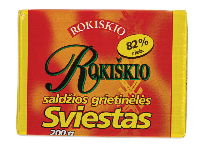 Saldžios grietinėlės sviestas ROKIŠKIO