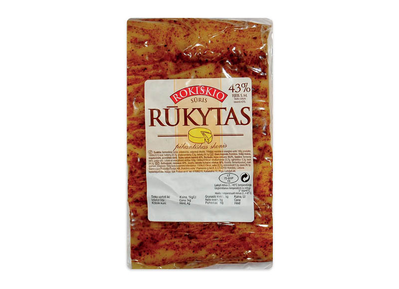Rūkytas PIKANTIŠKAS ROKIŠKIO sūris