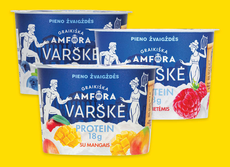 Varškės desertas GRAIKIŠKA AMFORA PROTEIN
