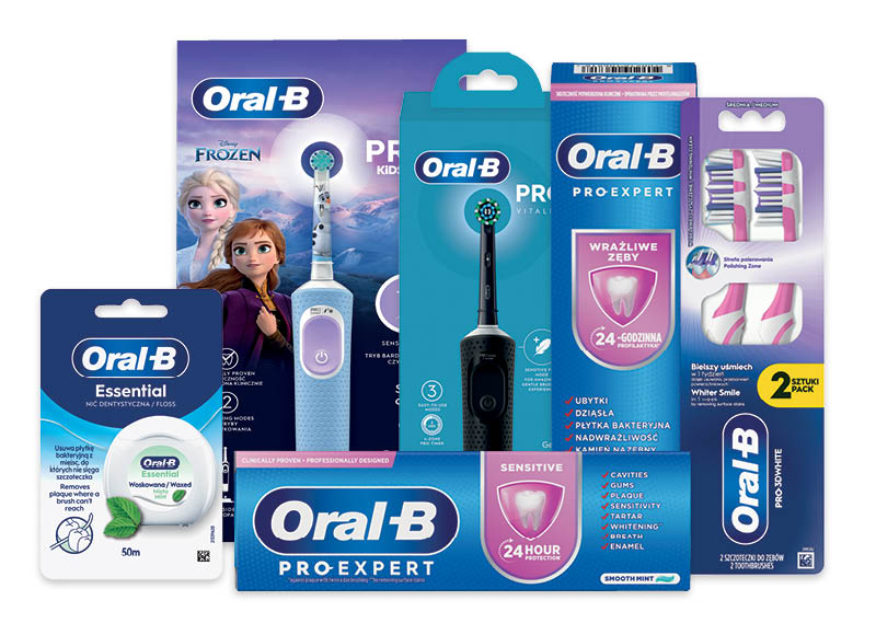 Burnos priežiūros priemonėms ORAL-B