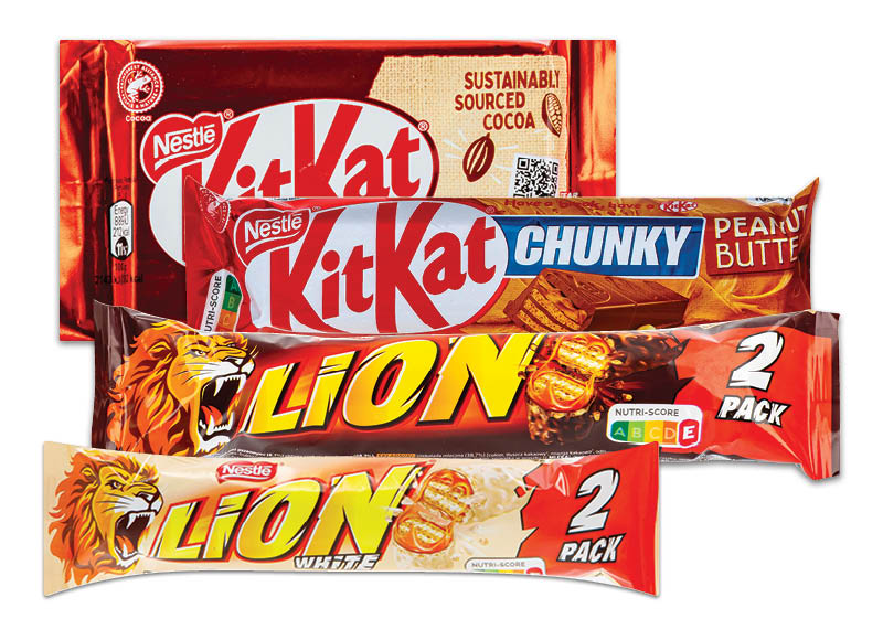 Šokoladui, batonėliams KIT KAT, LION